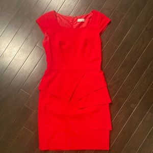 Red Calvin Klein dress